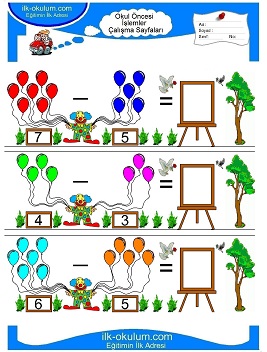 Çocuklar İçin toplam işlemi yaprak testleri 